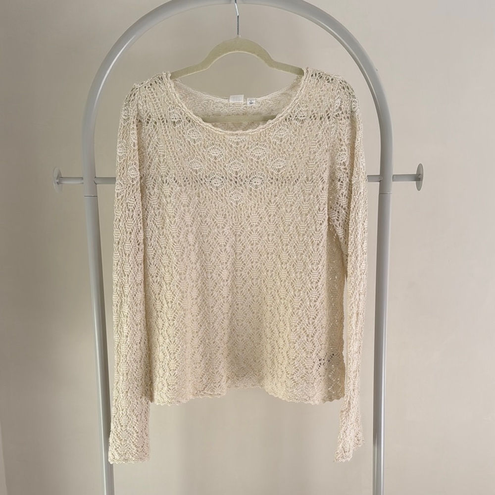 Gap Crochet Cream Top